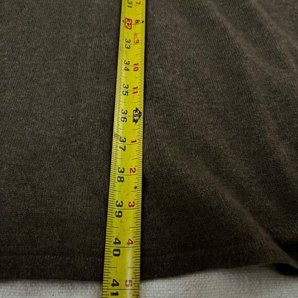 Hayden 100% Cashmere Brown Long Sleeve Midi Dress Crew Neck Size M Minimalist - Picture 5 of 6